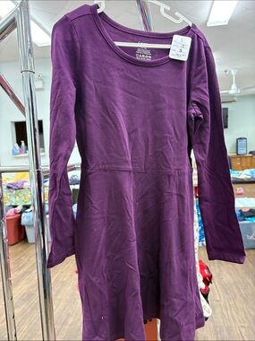 George Girls' Long-Sleeve Purple Casual Dress